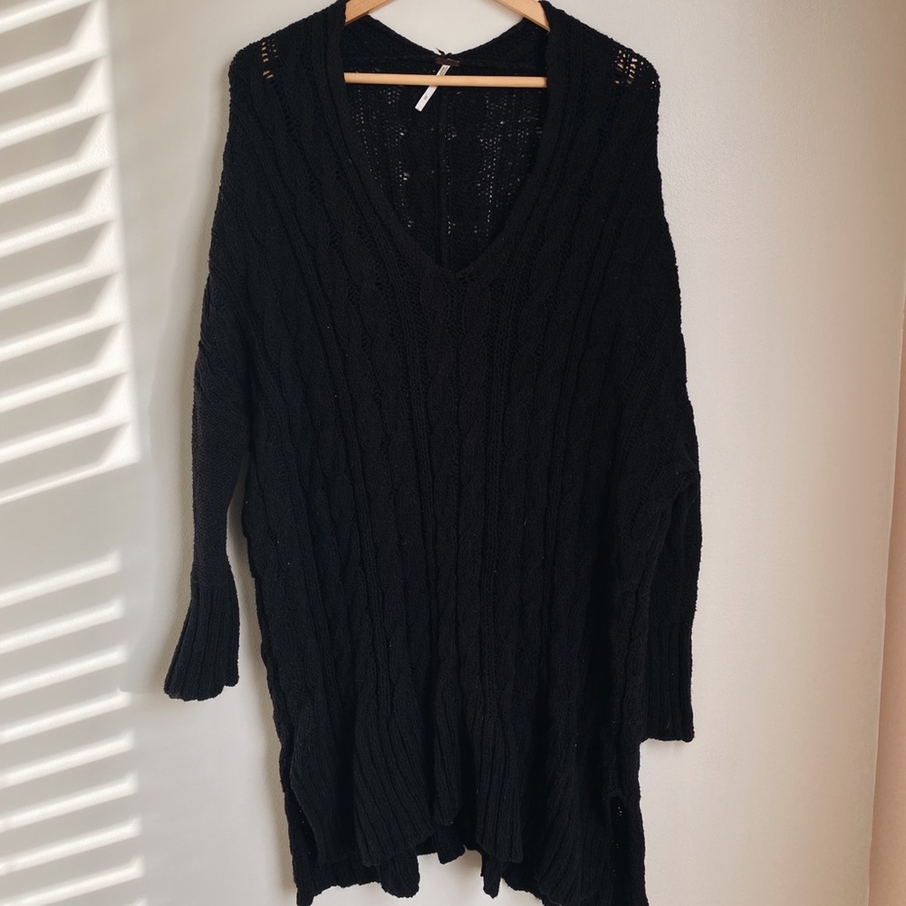 Free people cable knit tunic sweater